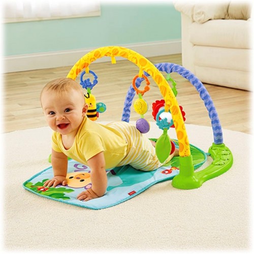 Музыкальный игровой коврик Друзья из тропического леса Fisher Price Музыкальный игровой коврик Друзья из тропического леса Fisher Price